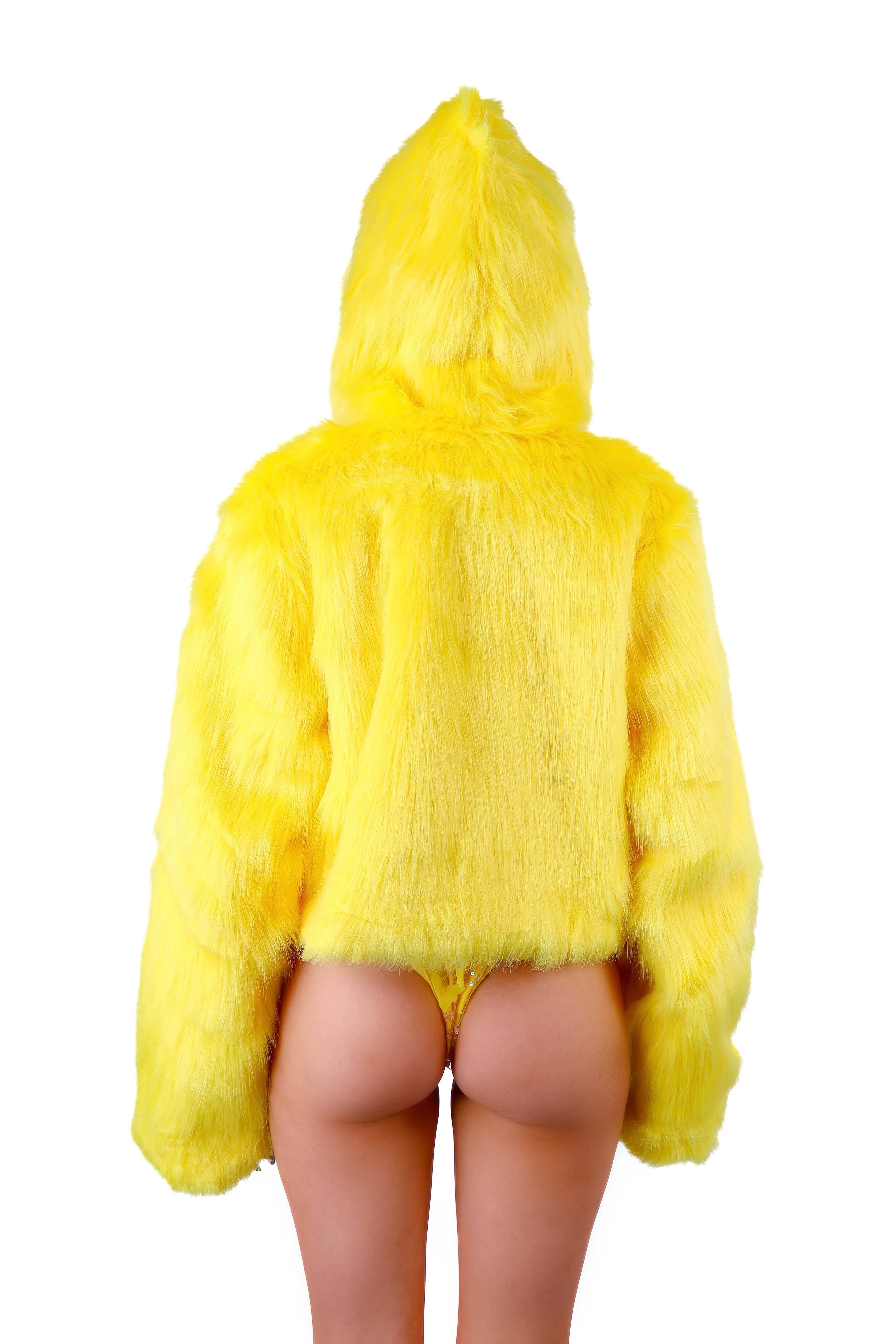 Yellow Lilly Fuzzy Jacket - Image 2