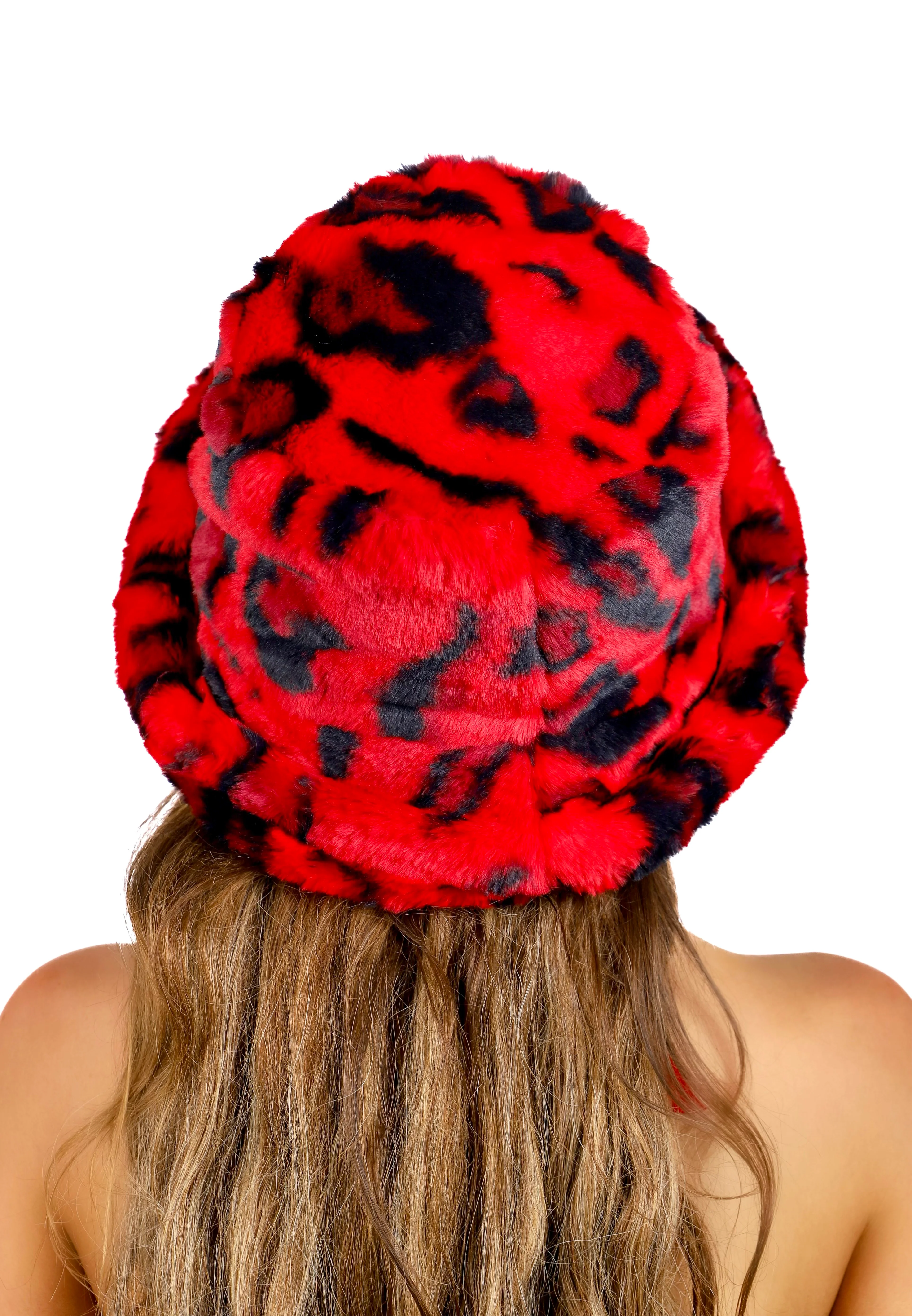 Ruby Cheetah Fuzzy Hat - Image 3
