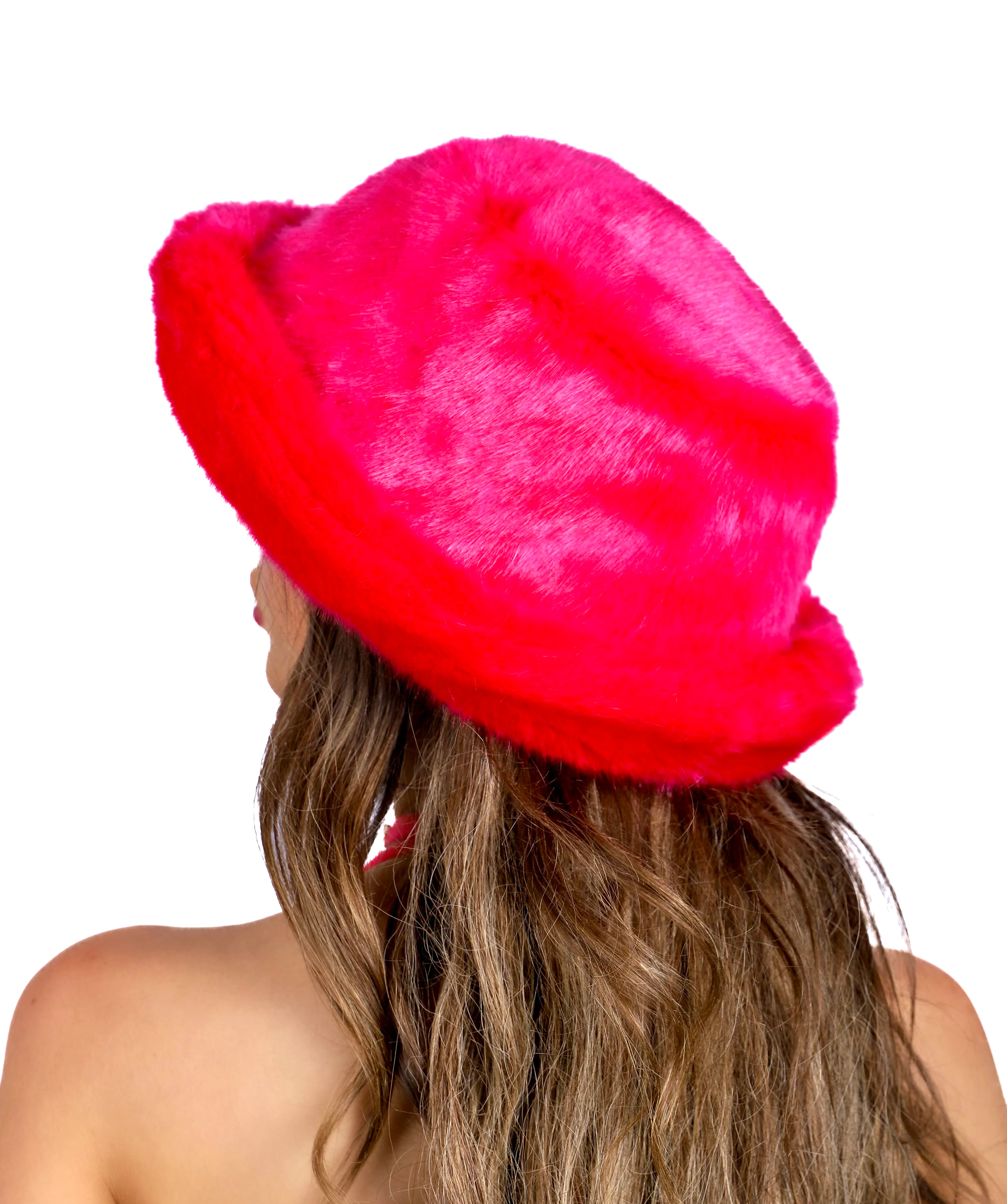 Hot Pink Fuzzy Hat - Image 3