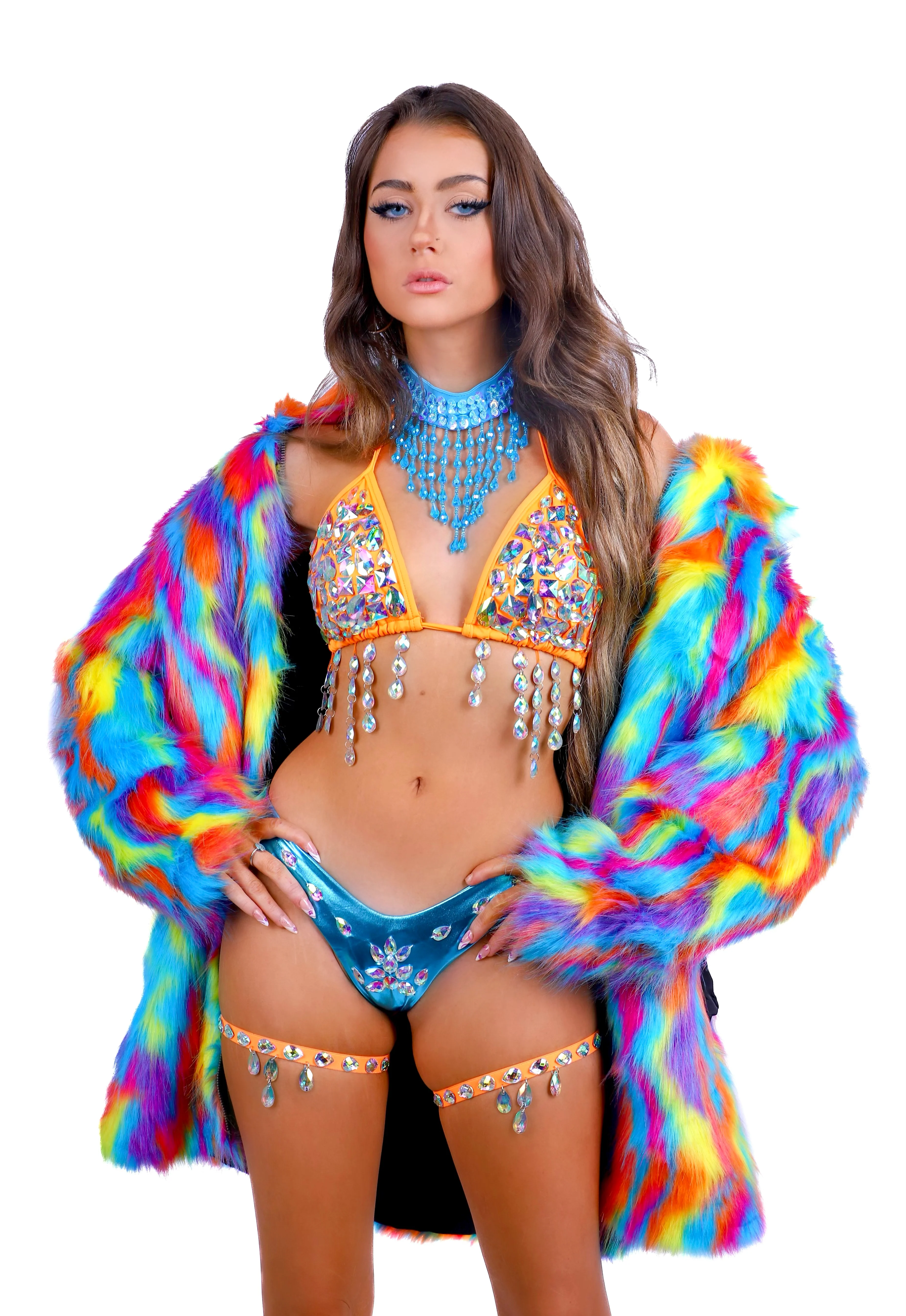 Electric Neon Fuzzy Jacket - Image 3