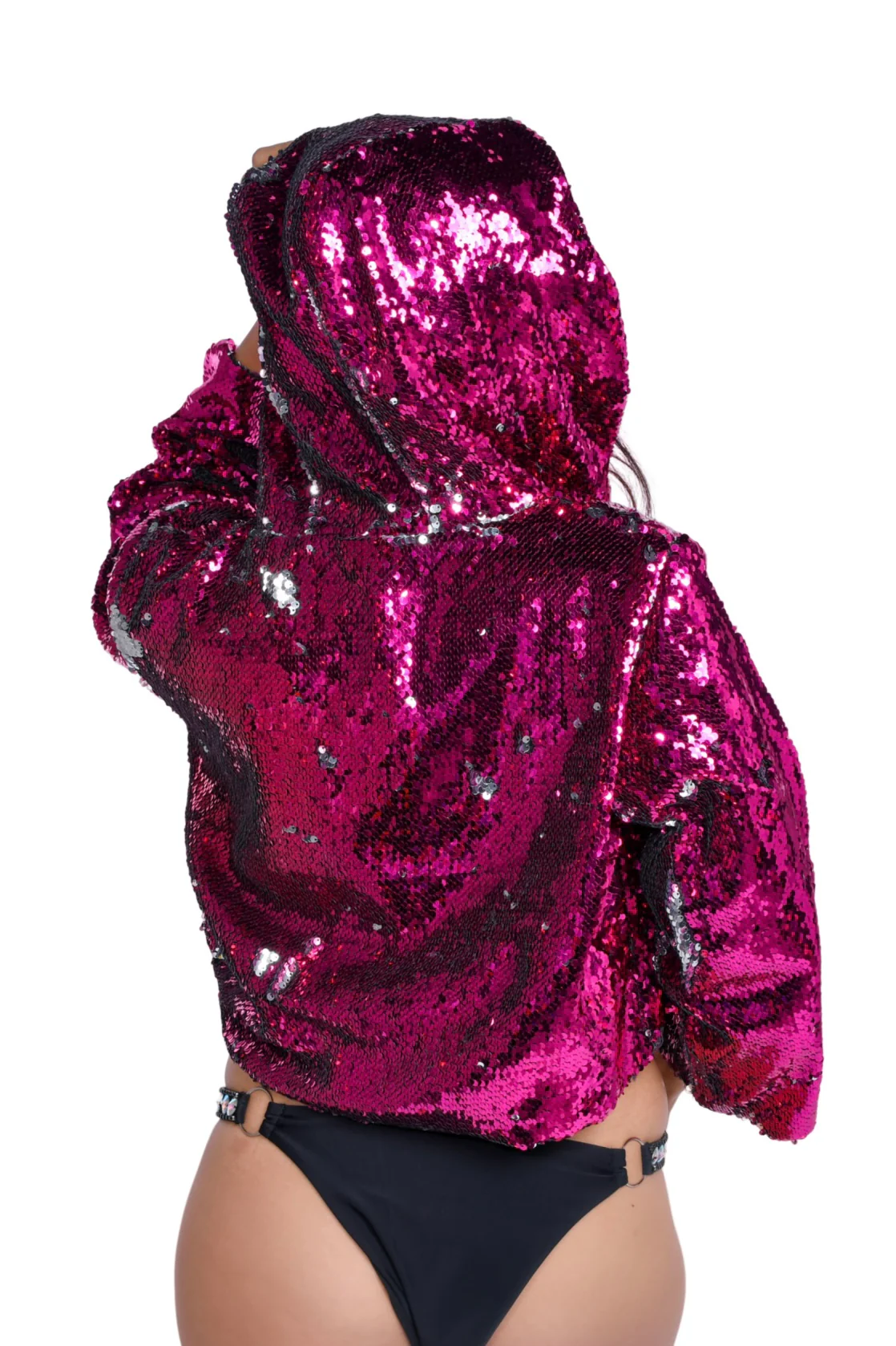 Reversible Sequin Jacket - Pink - Image 2
