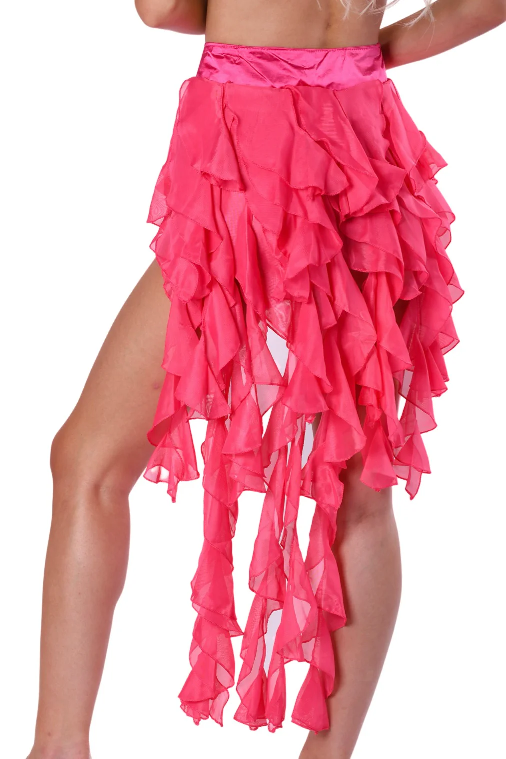 Rose Pink Long Wrap Skirt - Image 3