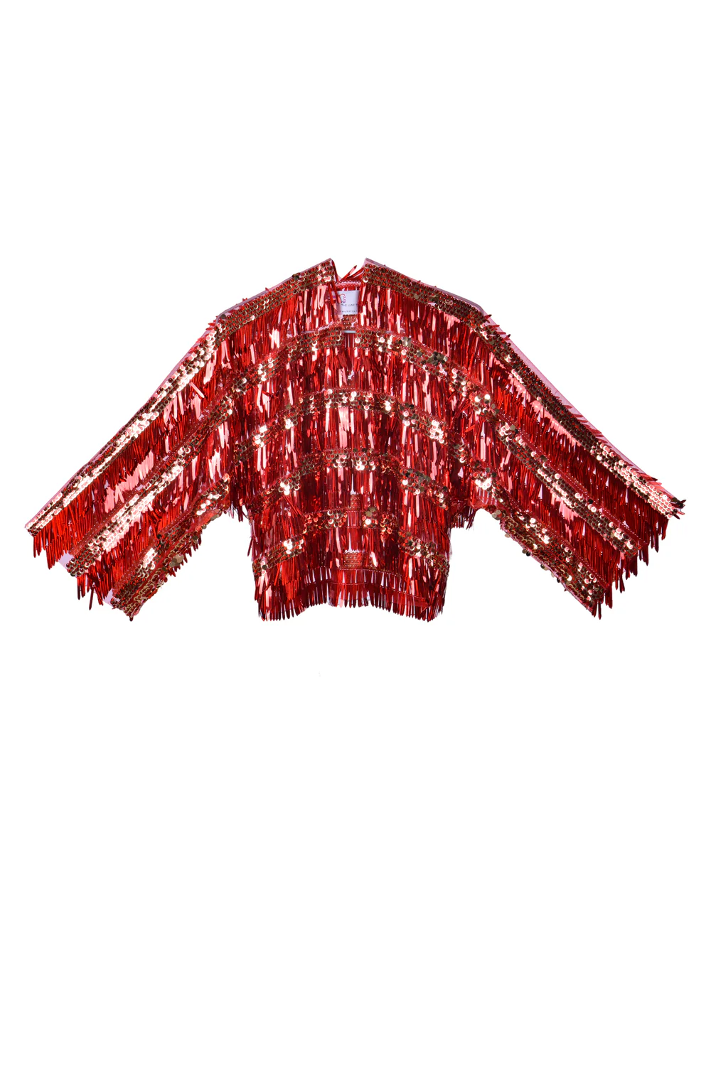 Ruby Red Sequin Jacket - Image 3