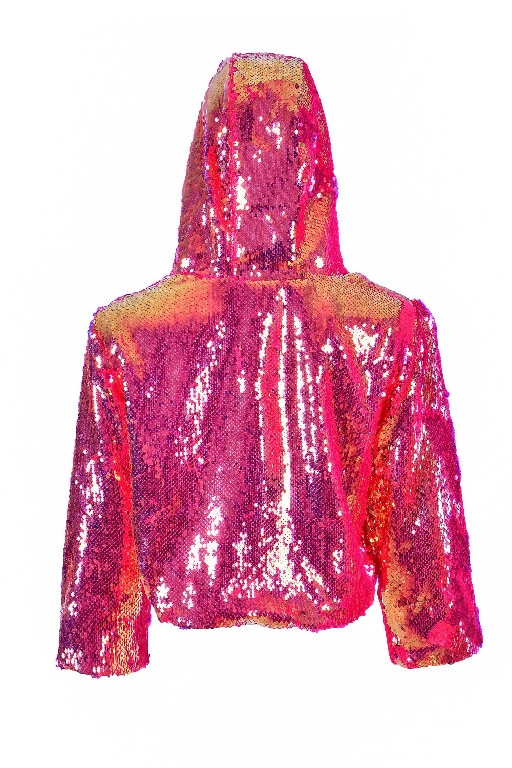 Sequin Cropped Jacket - Flamingo - Image 8