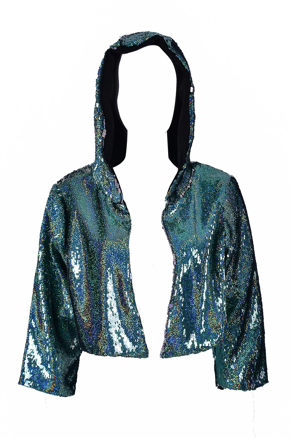 Sequin Cropped Jacket - Sparkle River - Image 4