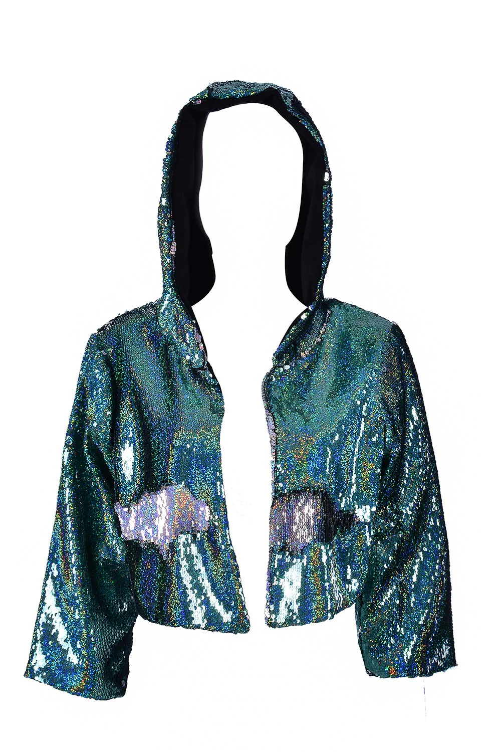 Sequin Cropped Jacket - Sparkle River - Image 5