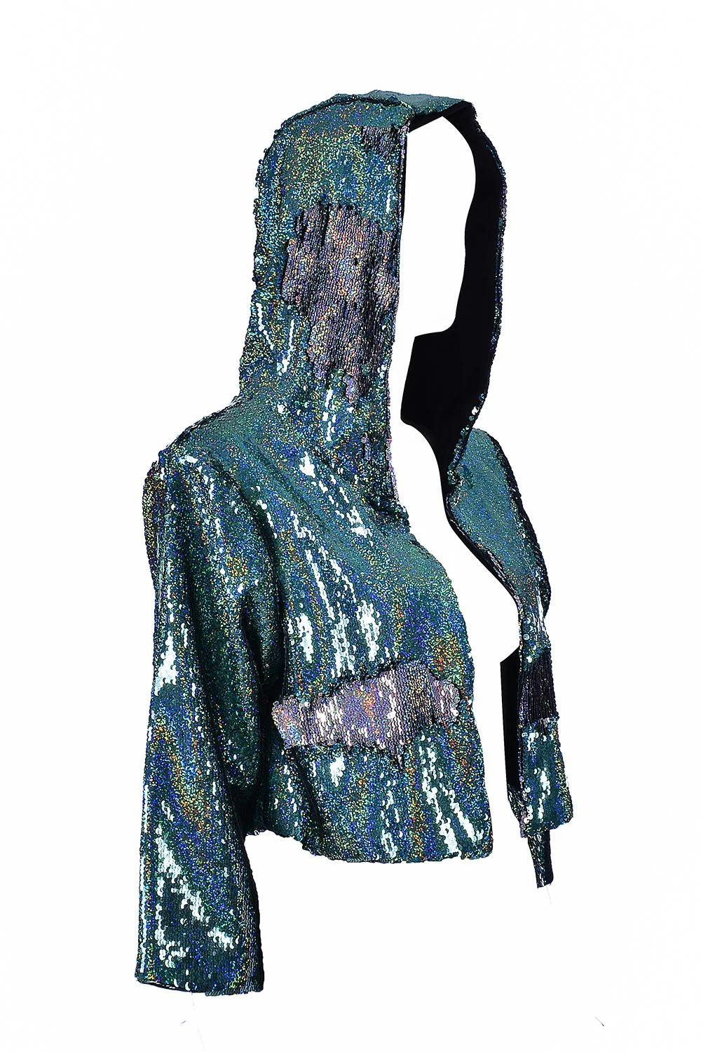 Sequin Cropped Jacket - Sparkle River - Image 6