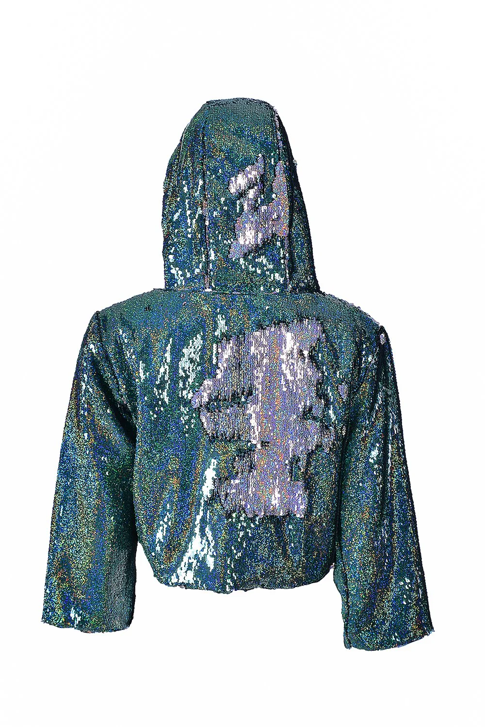 Sequin Cropped Jacket - Sparkle River - Image 7