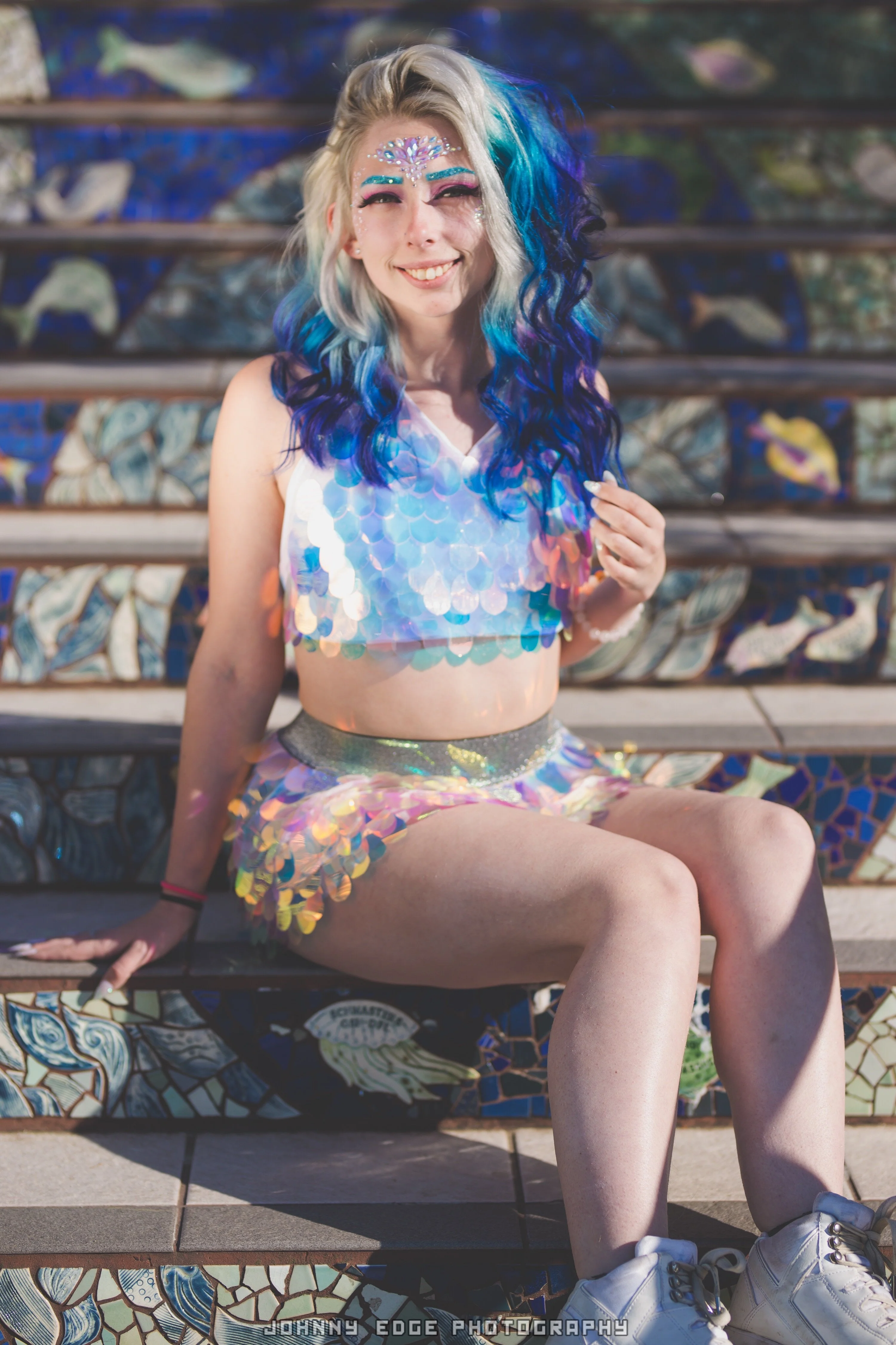 Reversible Sequin Set (Halter Top & Skirt) - Unicorn Tears - Image 13