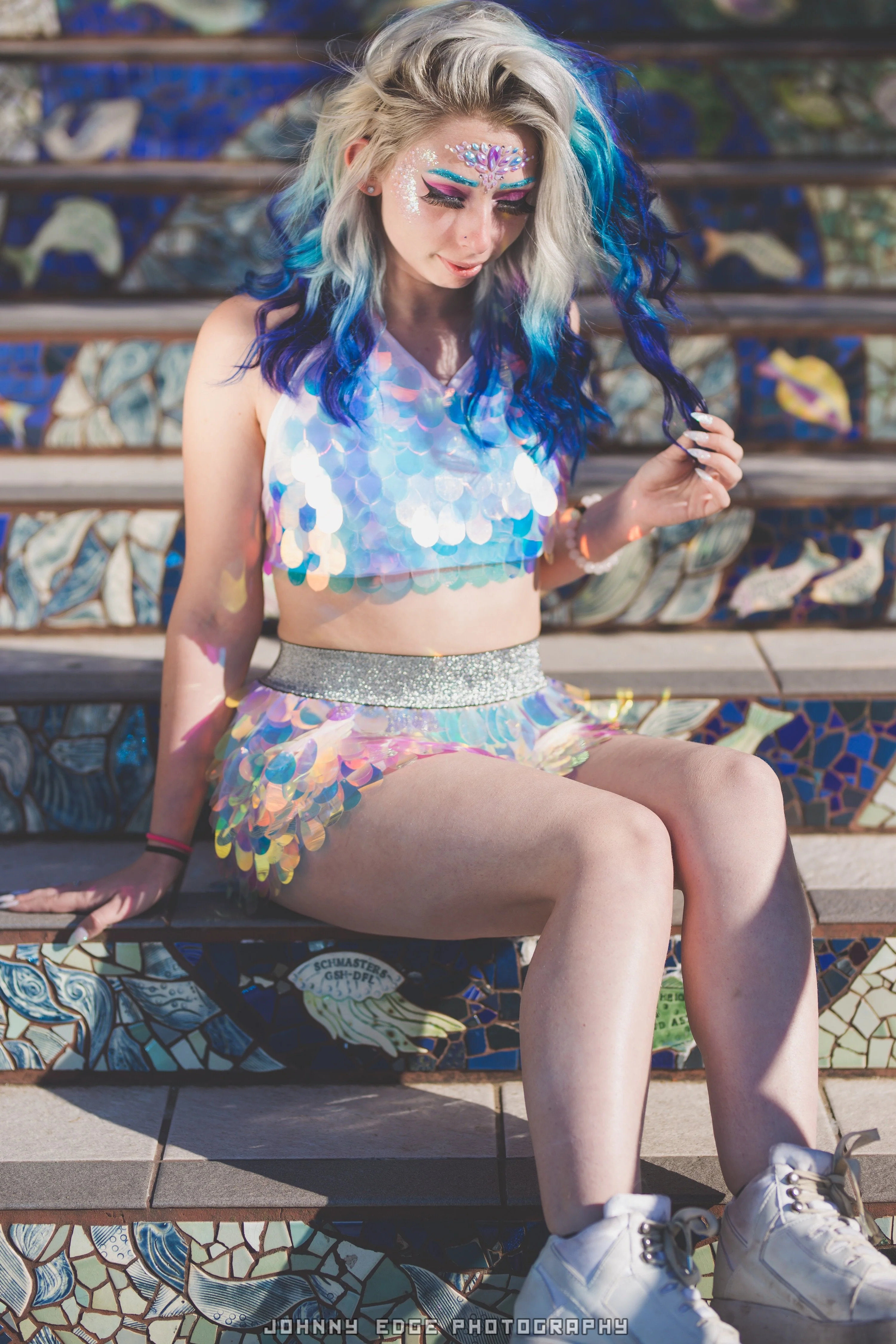 Reversible Sequin Set (Halter Top & Skirt) - Unicorn Tears - Image 14