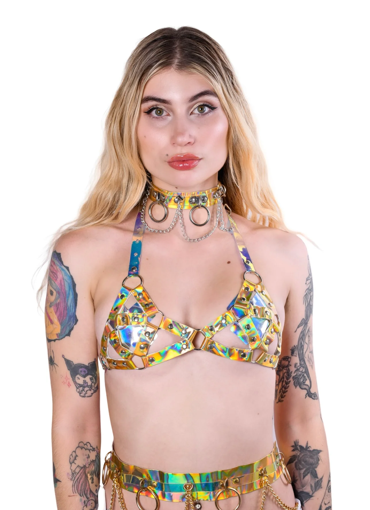 Space Hologram Harness Set- Gold (3pcs) - Image 2