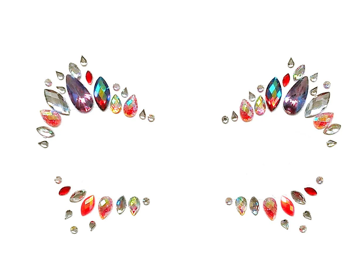 Strawberry Rhinestone Crystal Face Jewels - Image 2