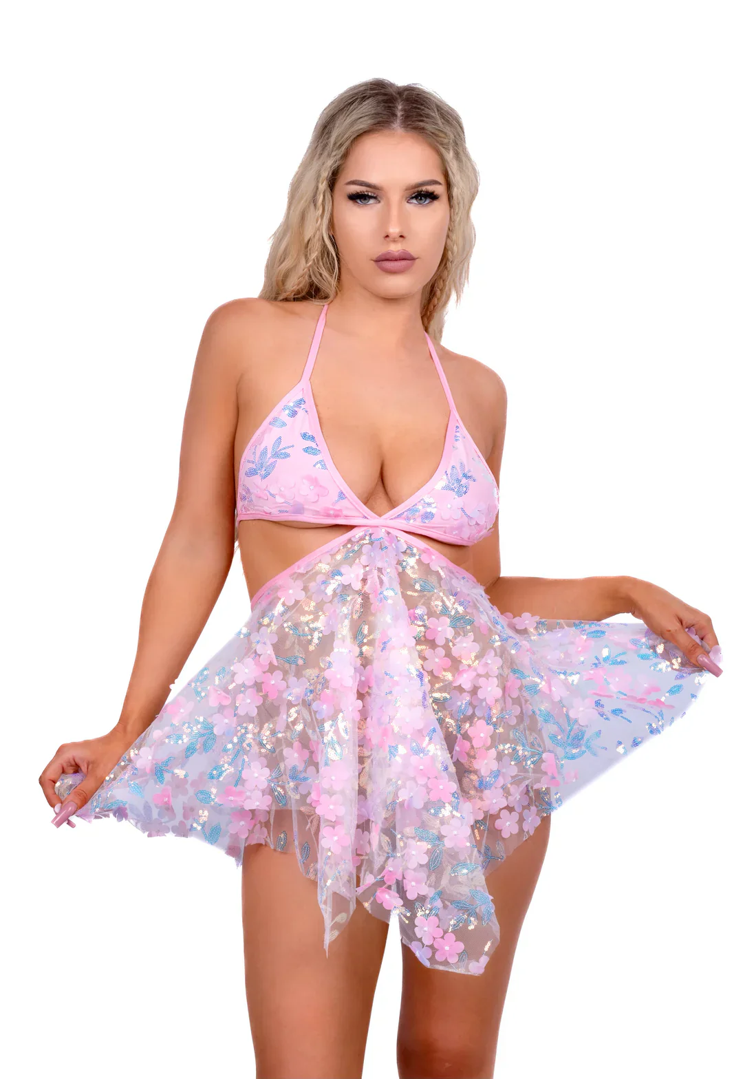 Iridescent Pink Fairy Blossom Dress - Image 5