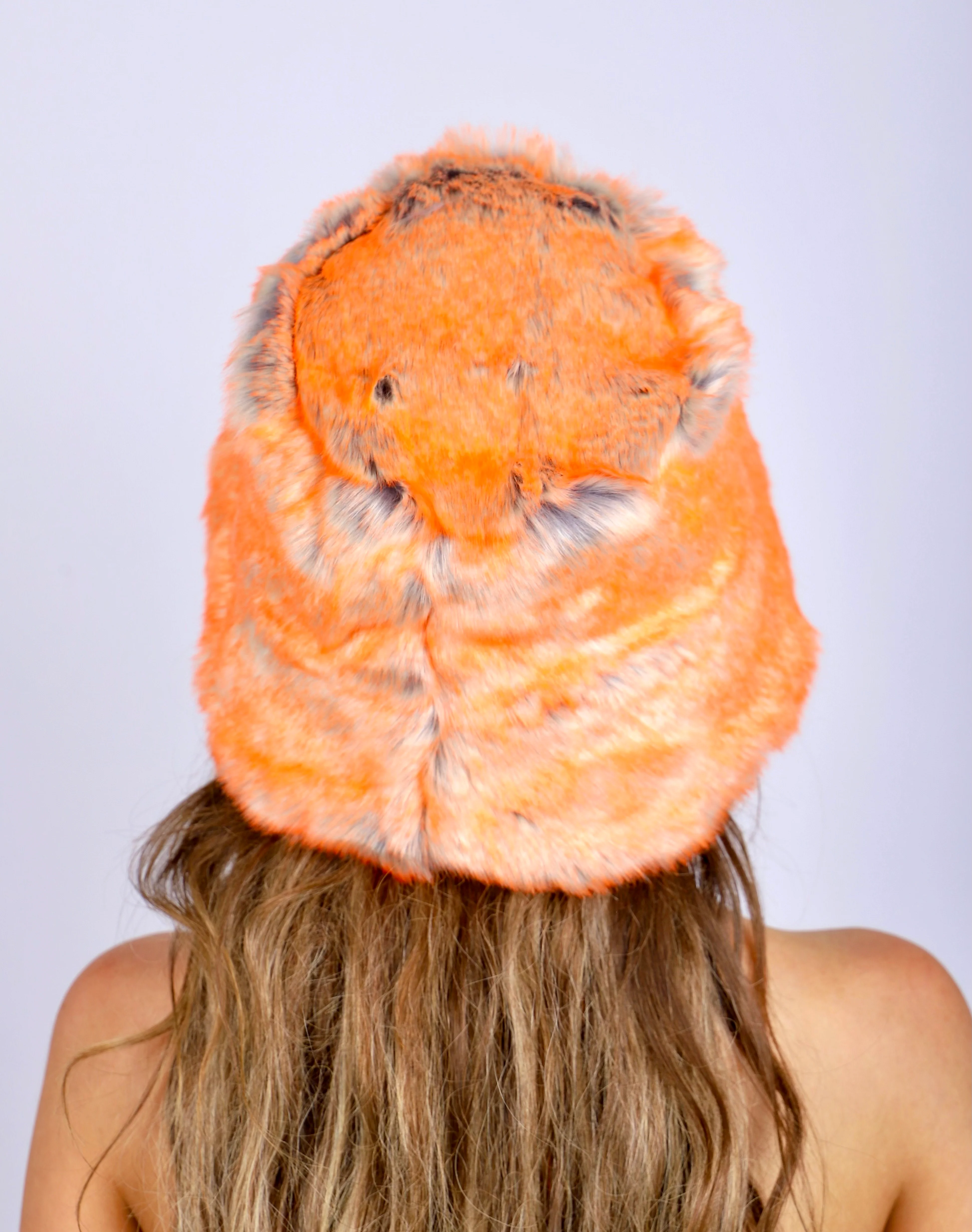 Orange Fuzzy Hat - Image 3